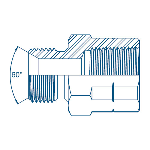 1/8 BSP x 1/8 NPTF M/Fix Fem Ext Hydraulic Adaptor