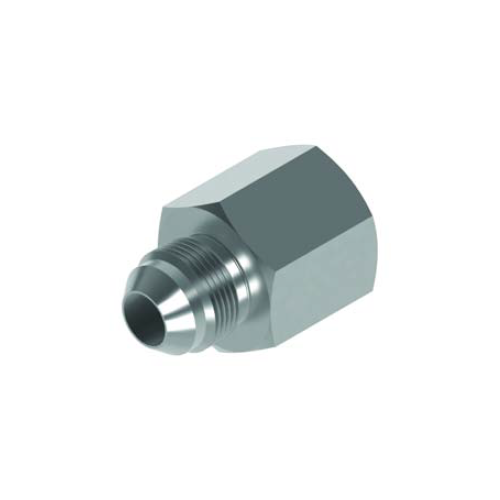 7/16 JIC  x 1/4 JIS M/Fixed Fem 60° Seat (BSP Thread) Hydraulic Adaptor