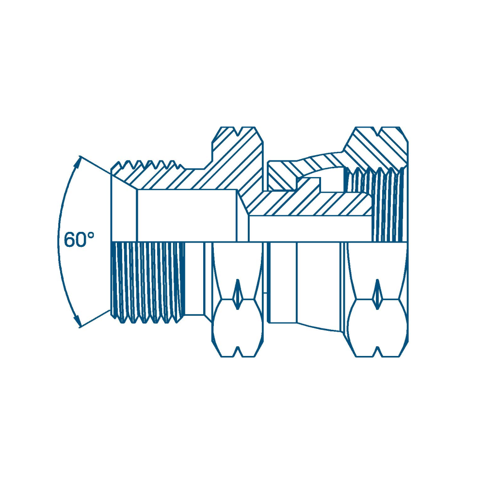 M20 x M20 M/F 1.5mm Pitch Hydraulic Adaptor M20 x M20 M/F 1.5mm Pitch Hydraulic Adaptor