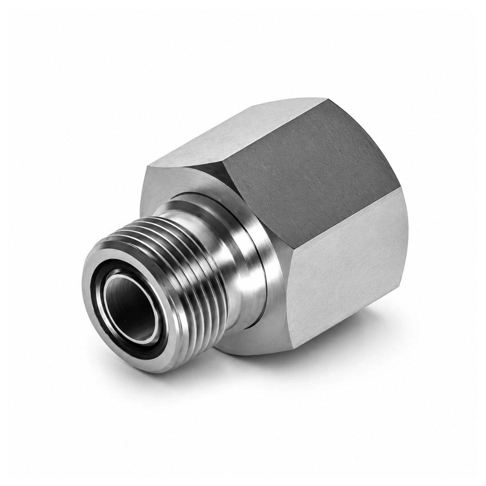 9/16" ORFS Male to 11/16" ORFS Female Swivel Hydraulic Adaptor