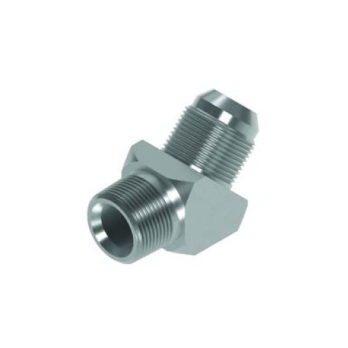 1/8 NPTF x 7/16 JIC M/M 45° Compact Hydraulic Adaptor