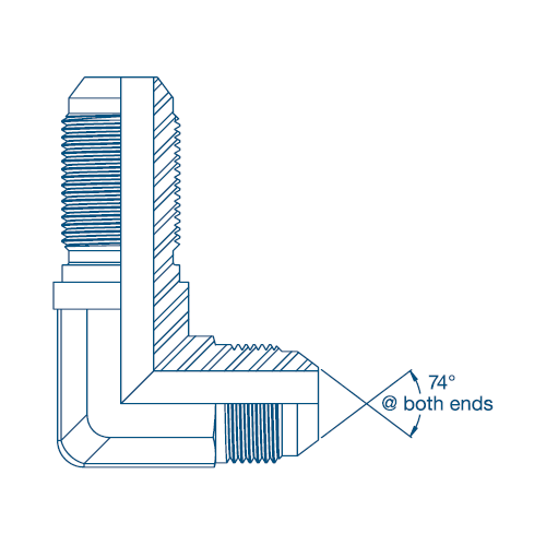 3/8 JIC M/M 90° Bulkhead Forged Elbow Hydraulic Adaptor