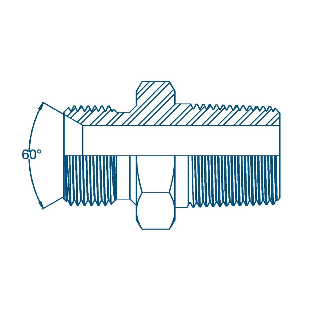 BSP Male x BSPT Male, 1/8" x 1/8" Hydraulic Adaptor BSP Male x BSPT Male, 1/8" x 1/8" Hydraulic Adaptor