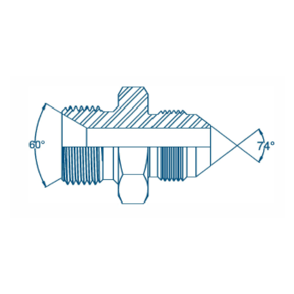 BSP Male x JIC Male, 1/8" x 3/8"