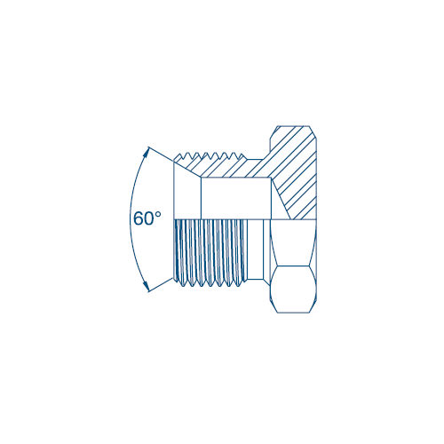 1/8 BSP Coned Plug Hydraulic Adaptor 1/8 BSP Coned Plug Hydraulic Adaptor
