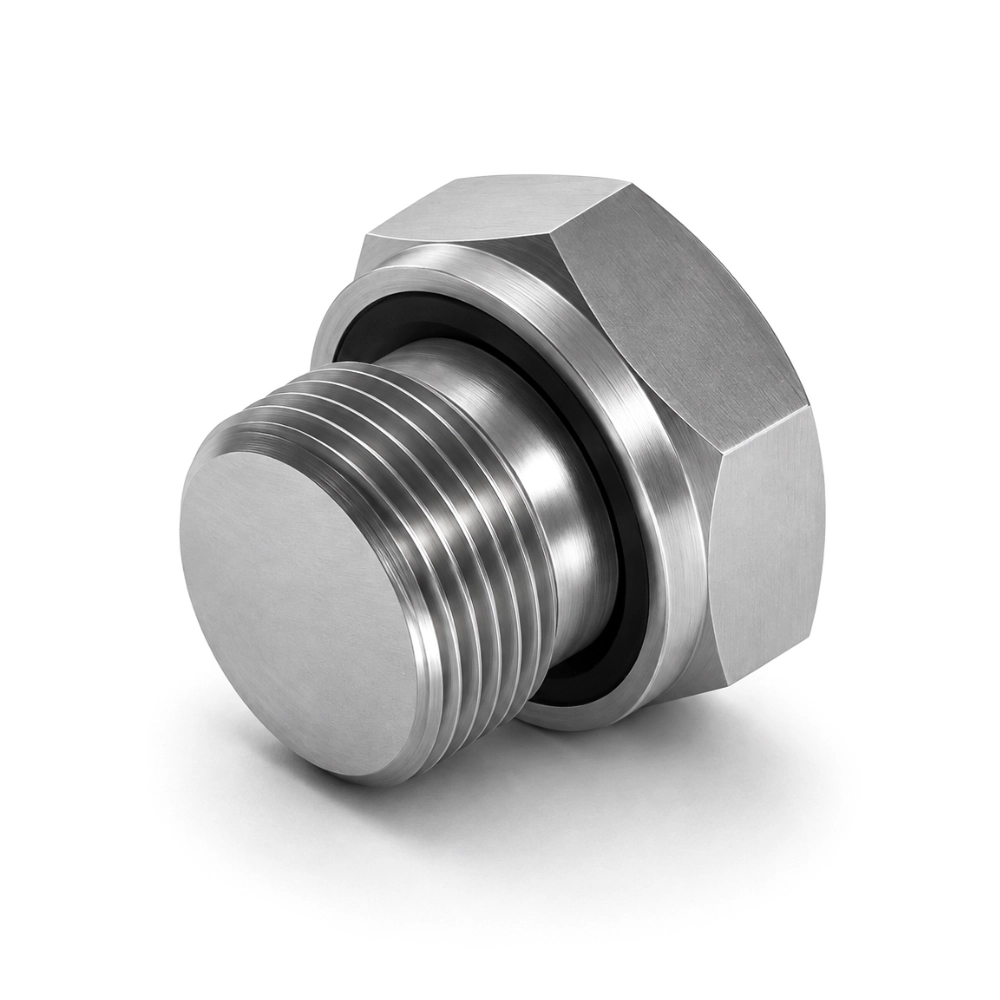 1/4" BSP Hex Head Hydraulic Blanking Plug with 3869 Captive Seal