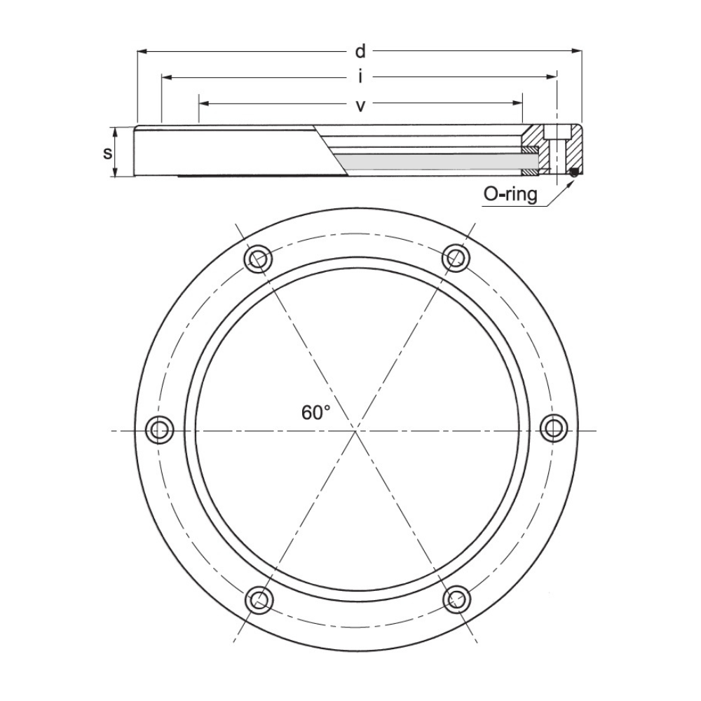 Hydraulic OBLO 100mm Inspection porthole or liquid-level