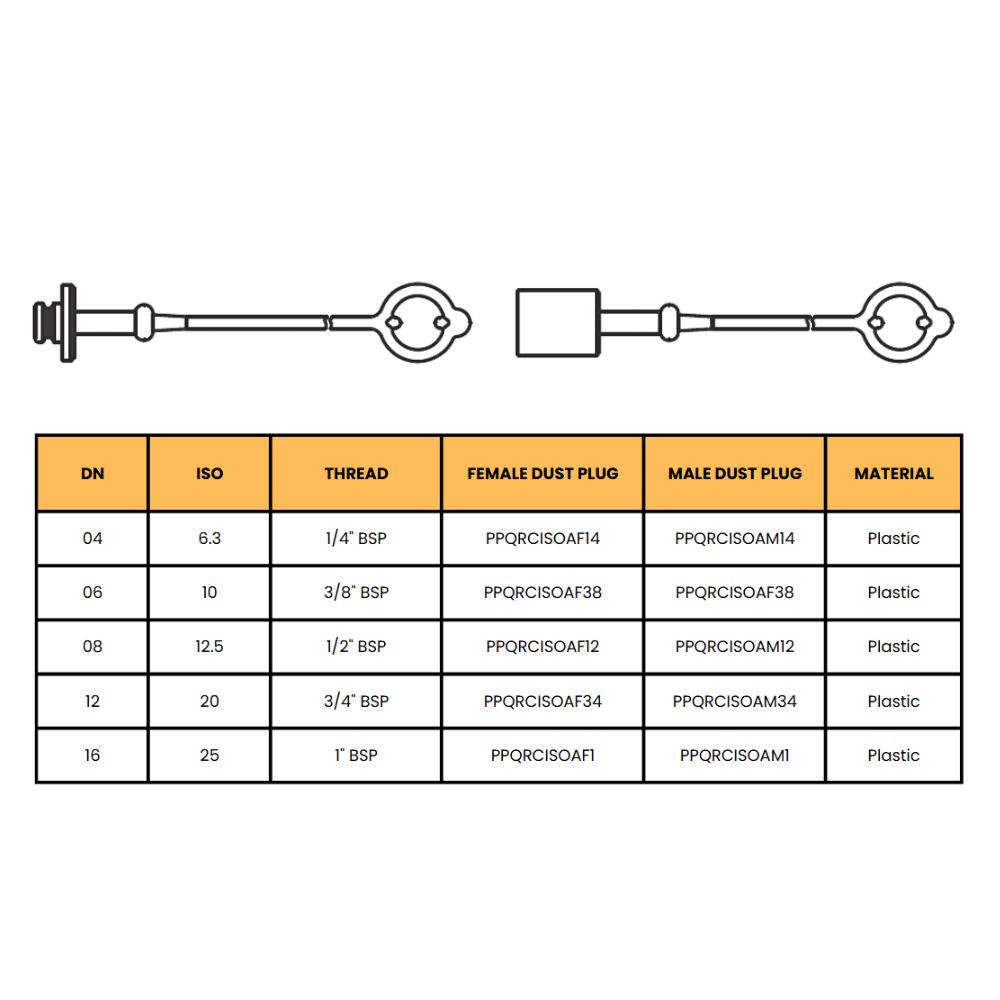 Flowfit Hydraulic Plastic Dust plug 3/8" BSP ISO Female Flowfit Hydraulic Plastic Dust plug 3/8" BSP ISO Female