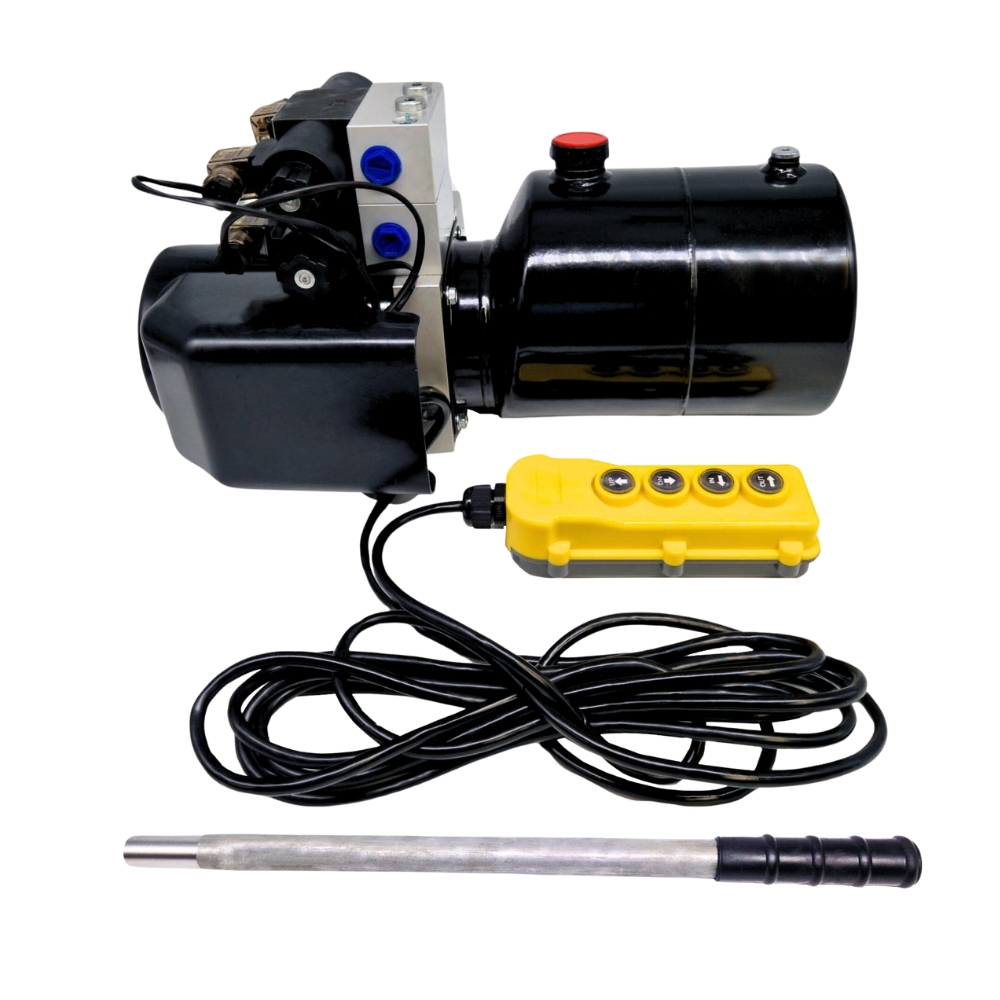 Flowfit 48V DC Double Acting, Double Solenoid Hydraulic Power Pack 1.6KW With 4L Steel Tank & Back Up Hand Pump Flowfit 48V DC Double Acting, Double Solenoid Hydraulic Power Pack 1.6KW With 4L Steel Tank & Back Up Hand Pump