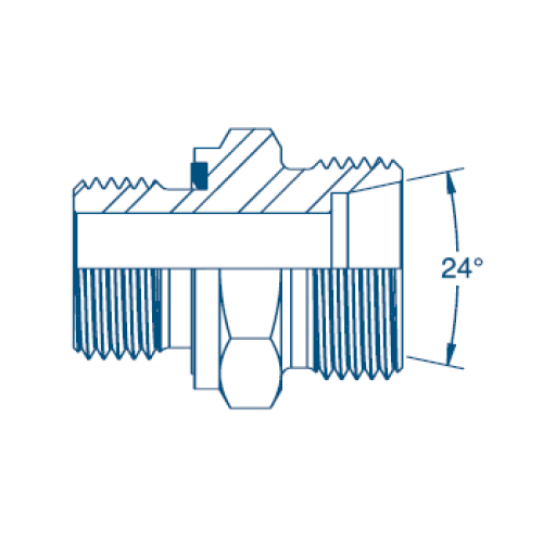 M36X2 (25S) x 1 BSP Captive Seal 3869M/M - Body Only Hydraulic Adaptor M36X2 (25S) x 1 BSP Captive Seal 3869M/M - Body Only Hydraulic Adaptor