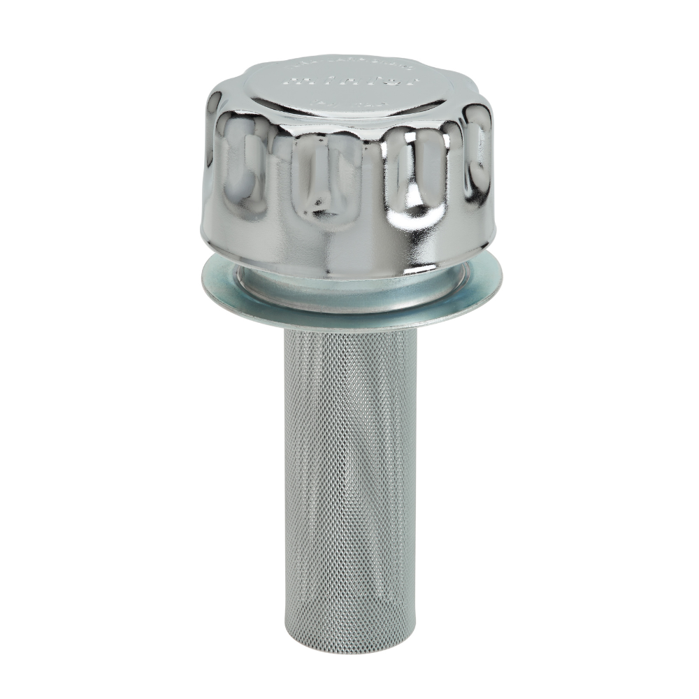 Hydraulic filling plug with flange, 40 Micron, Standard Mintor Cap