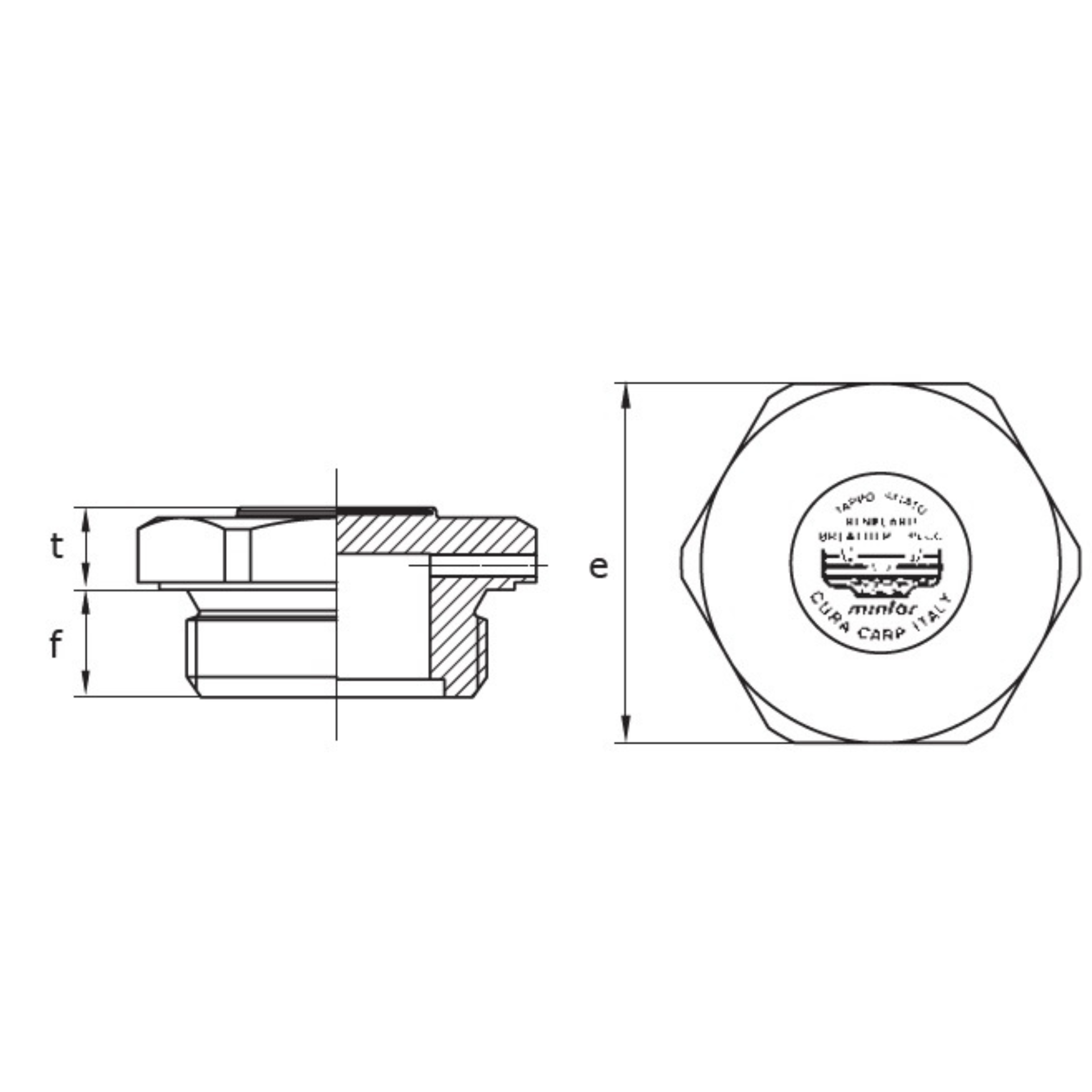 Hydraulic filling plug with breather, 10x1, TCF0M