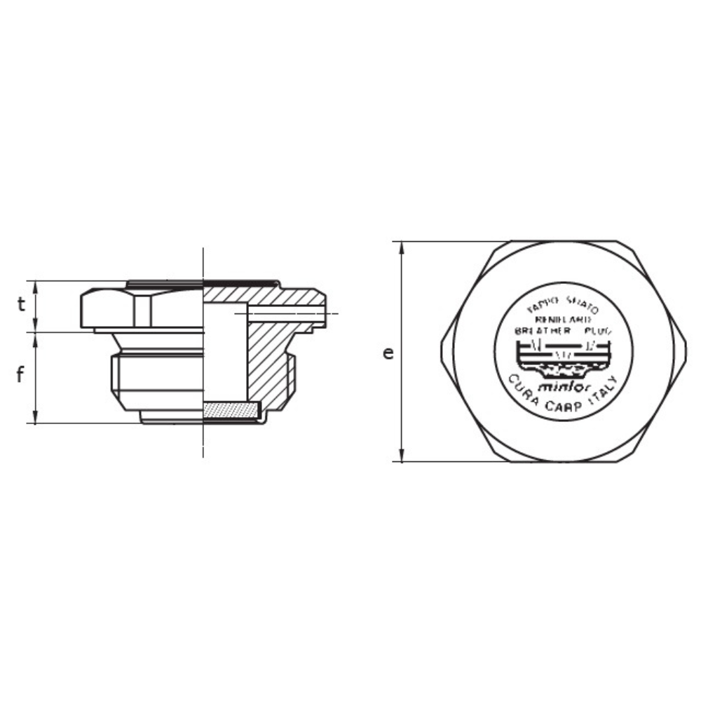 Hydraulic filling plug and breather, 1" BSP, TCFS5G