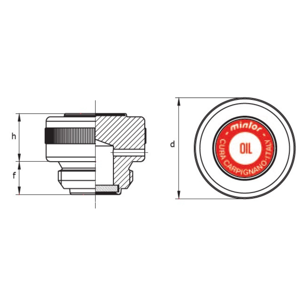 Hydraulic filling plug and breather, 1" BSP, TCSF/Z5G