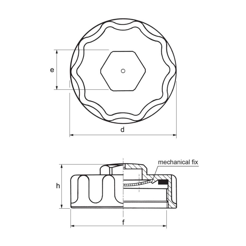 Hydraulic Female threaded plug with breather 80x2