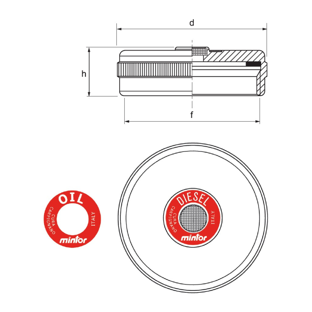 Hydraulic Female threaded plug with breather, 1" BSP, for use with Oil TFES/Z0G