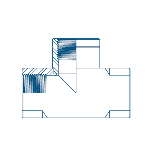 1/8 BSP Fix Fem Tee Hydraulic Adaptor