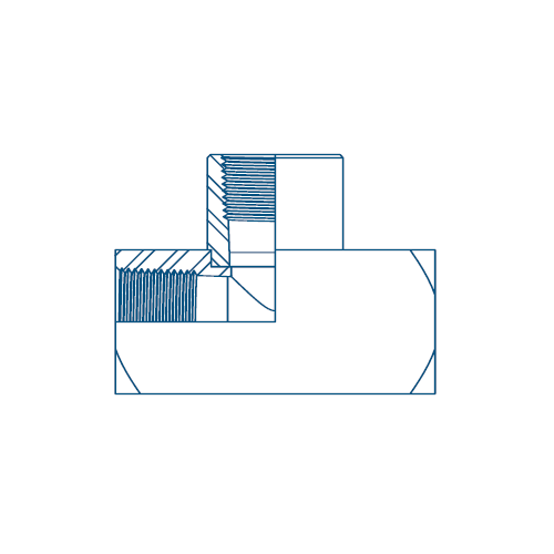 1/8 NPTF Fix Fem Tee Hydraulic Adaptor