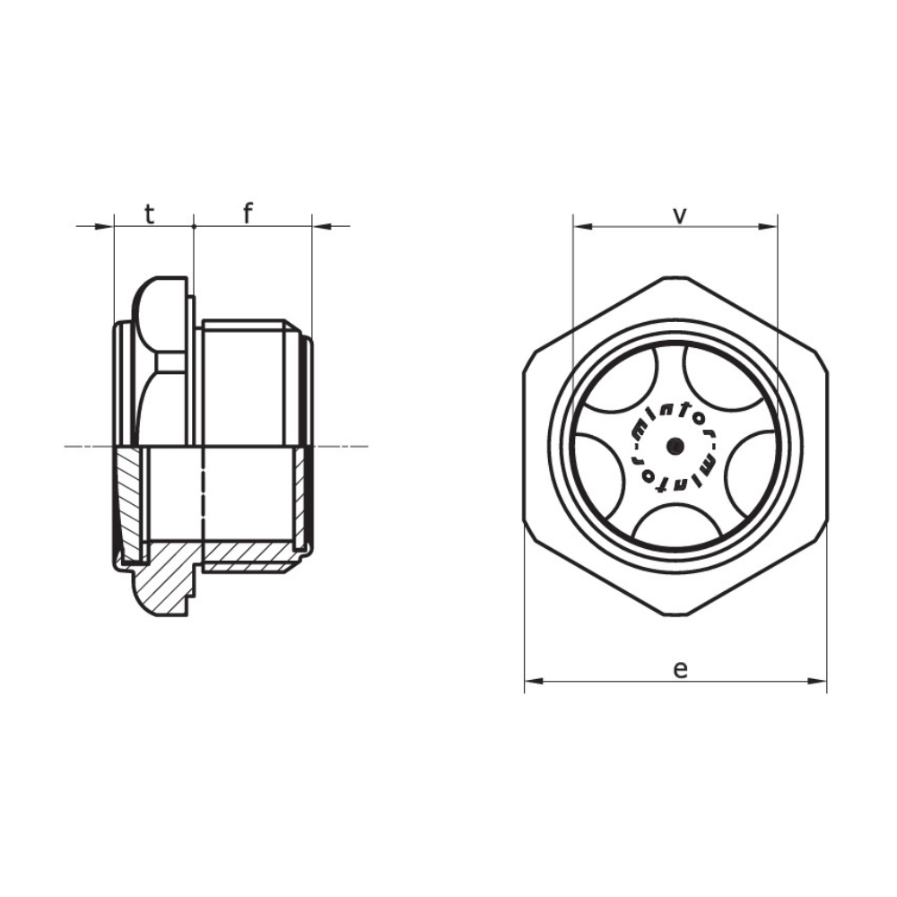 Hydraulic visual level indicator, 33x2