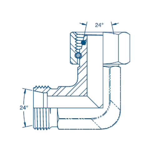 M20 (12S) M/F 90° Compact - Body Only Hydraulic Adaptor M20 (12S) M/F 90° Compact - Body Only Hydraulic Adaptor