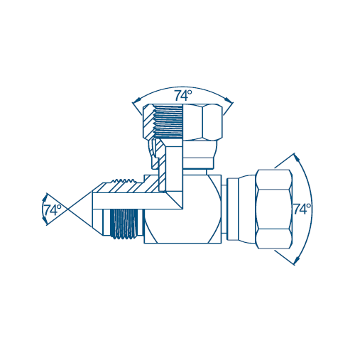 7/16 JIC M/F/F Tee Hydraulic Adaptor