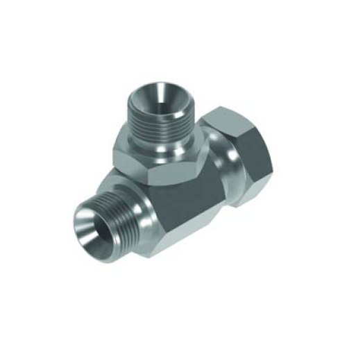 1/4 BSP M/F/M Tee Hexagon Insert On Branch Hydraulic Adaptor