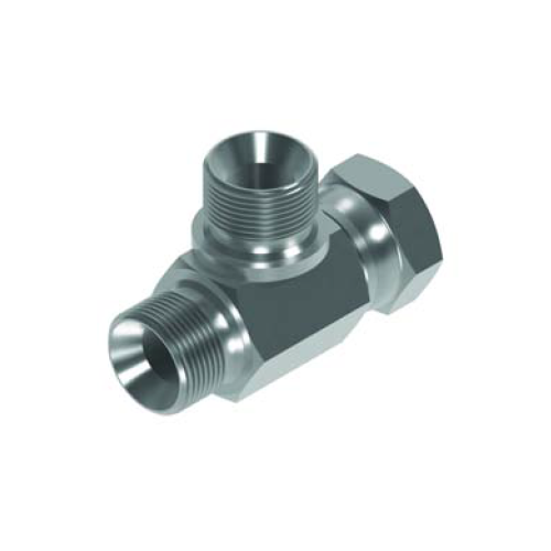1/4 BSP M/F/M Tee Soft Seat O'Ring On Female Hydraulic Adaptor