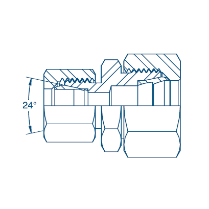 M12 (6L) x M14 (8L) M/M - Complete Hydraulic Adaptor