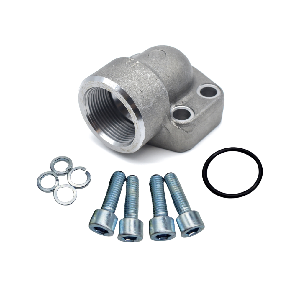 47.63mm x 22.23mm, Female, 3/4" BSP, 90 Degree SAE Flange, Gear Pump Connector, Series 3000	