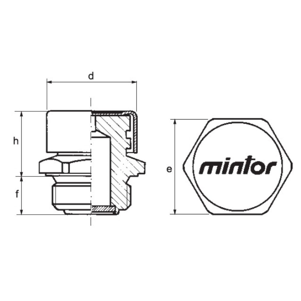 Hydraulic oil filling plug with breather, 24x2, TSF6M