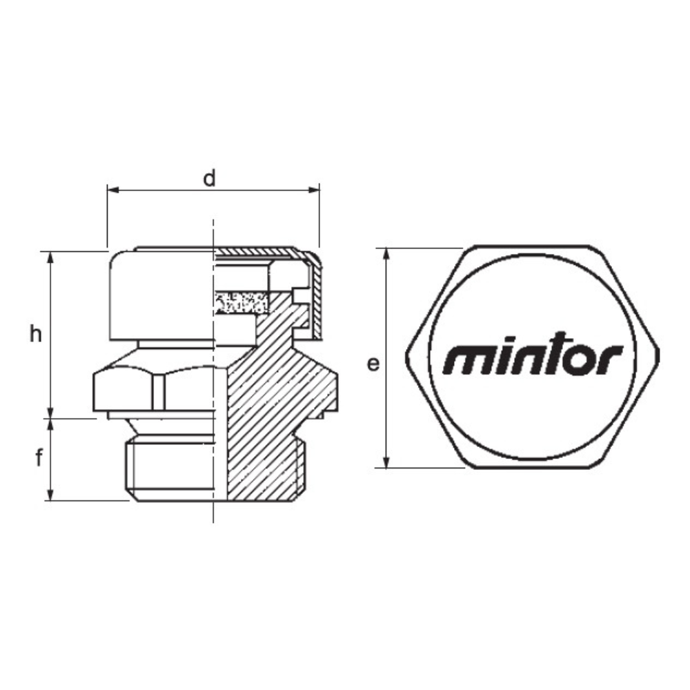 Hydraulic oil filling plug and breather, 1" BSP, TSFA5G