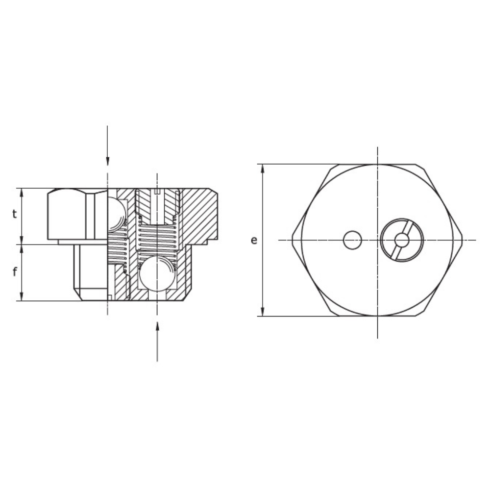 Hydraulic breather plug with double valve, 1/4" BSP, TSVV1G Hydraulic breather plug with double valve, 1/4" BSP, TSVV1G
