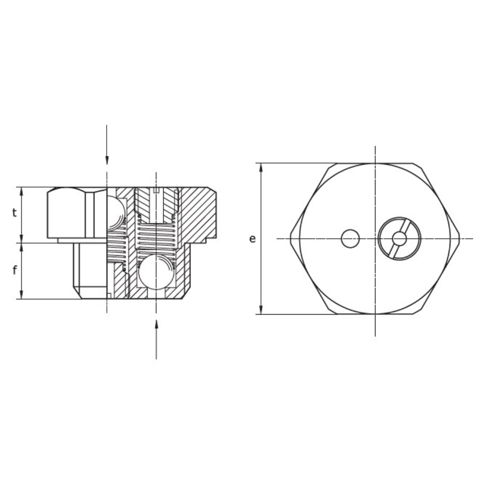 Hydraulic breather plug with double valve, 33x2, TSVV9M