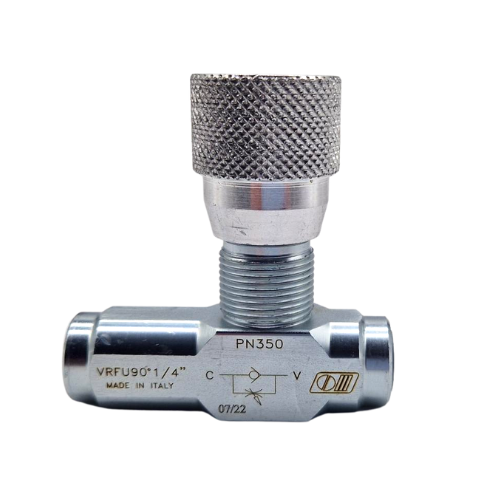 Hydraulic Flow Control Valve c/w Check VRFU 90 1/4" Aluminium Handle