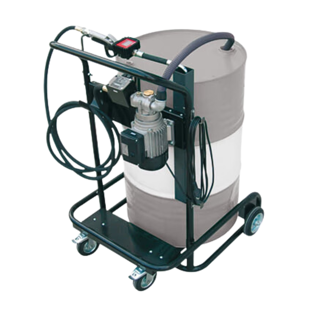Clean oil transfer systems 240V. For oil, comes with pressure switch and flow meter with oval gears