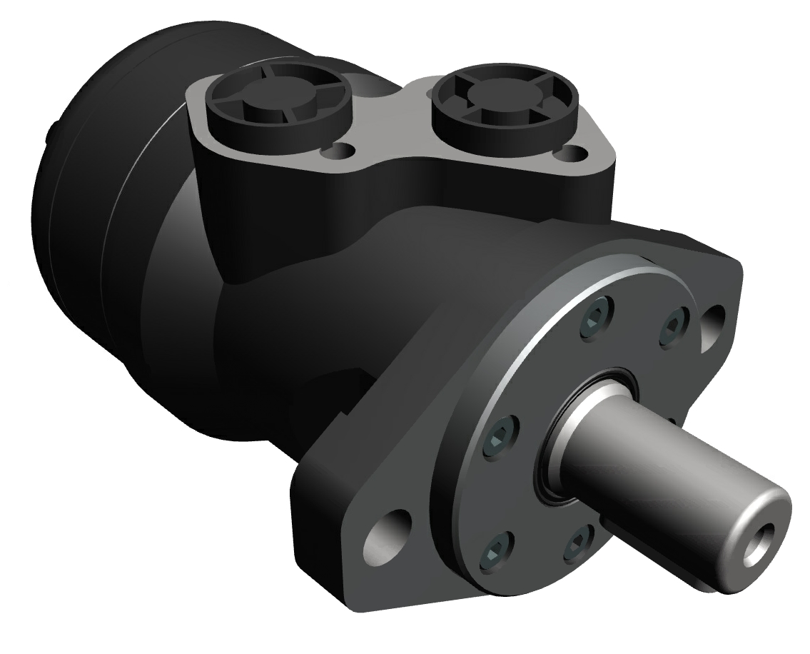 Vincke 125cc Hydraulic Motor 25mm shaft 2-hole SAEA G 1/2",HPS Anti Rust Paint.
