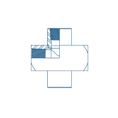 1/4 NPTF Fix Fem Cross