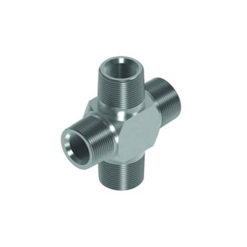 1/4 NPTF Male Cross Hydraulic Adaptor