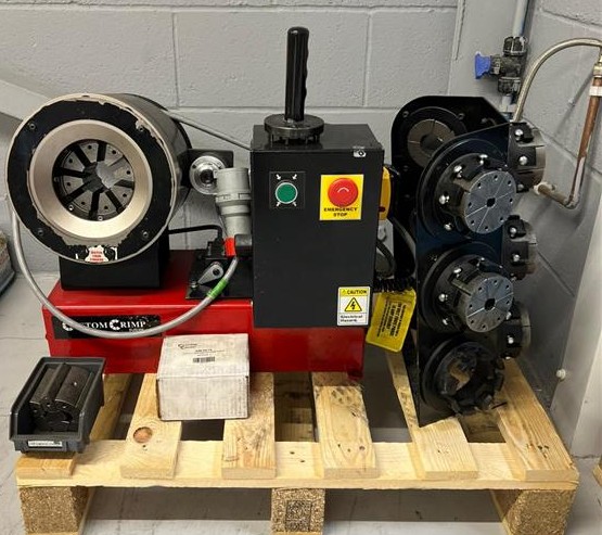 155 Ton EU32MIC Single Phase Hydraulic Hose Crimper Fully Serviced 6 Die Sets Included