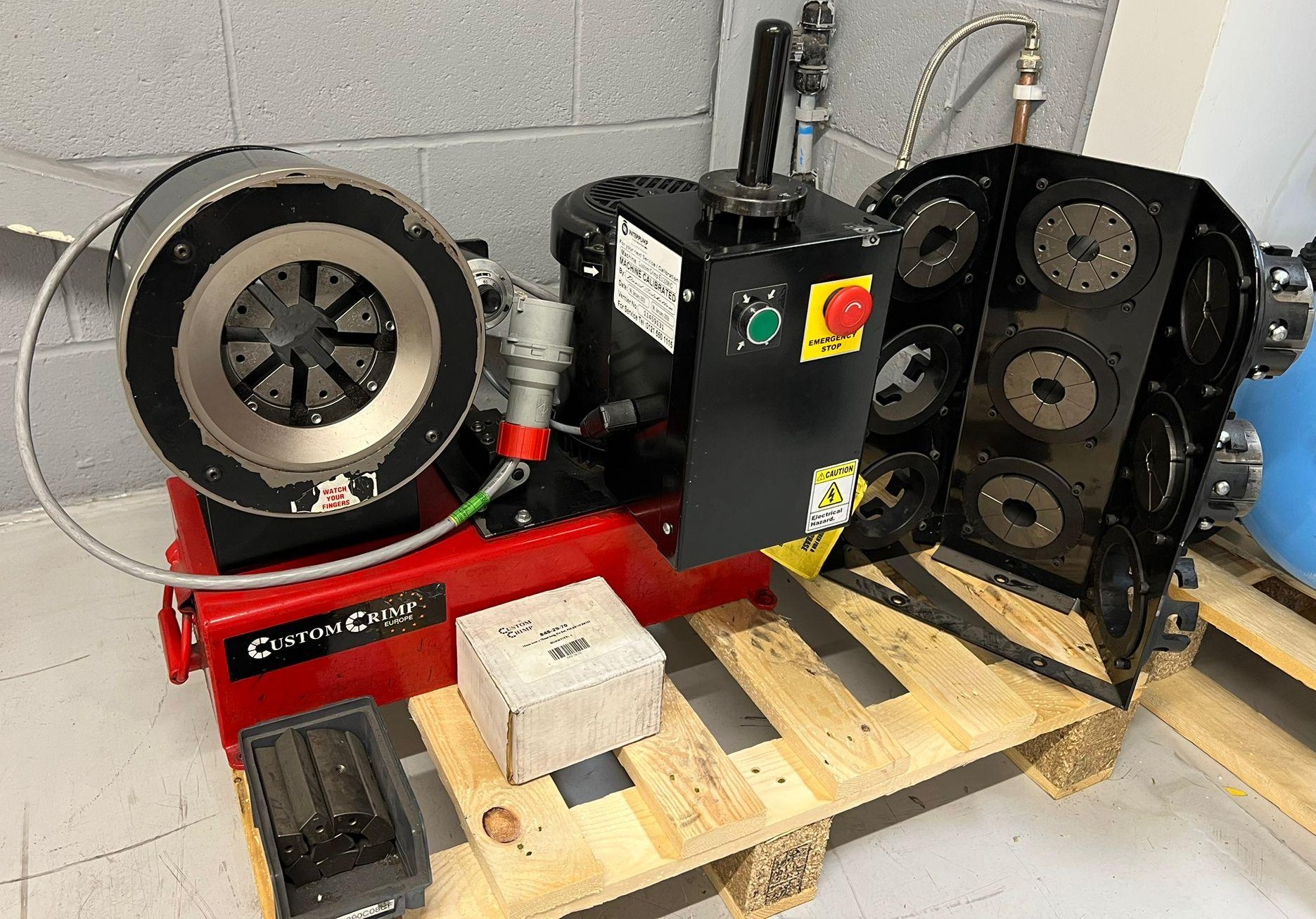 155 Ton EU32MIC Single Phase Hydraulic Hose Crimper Fully Serviced 6 Die Sets Included