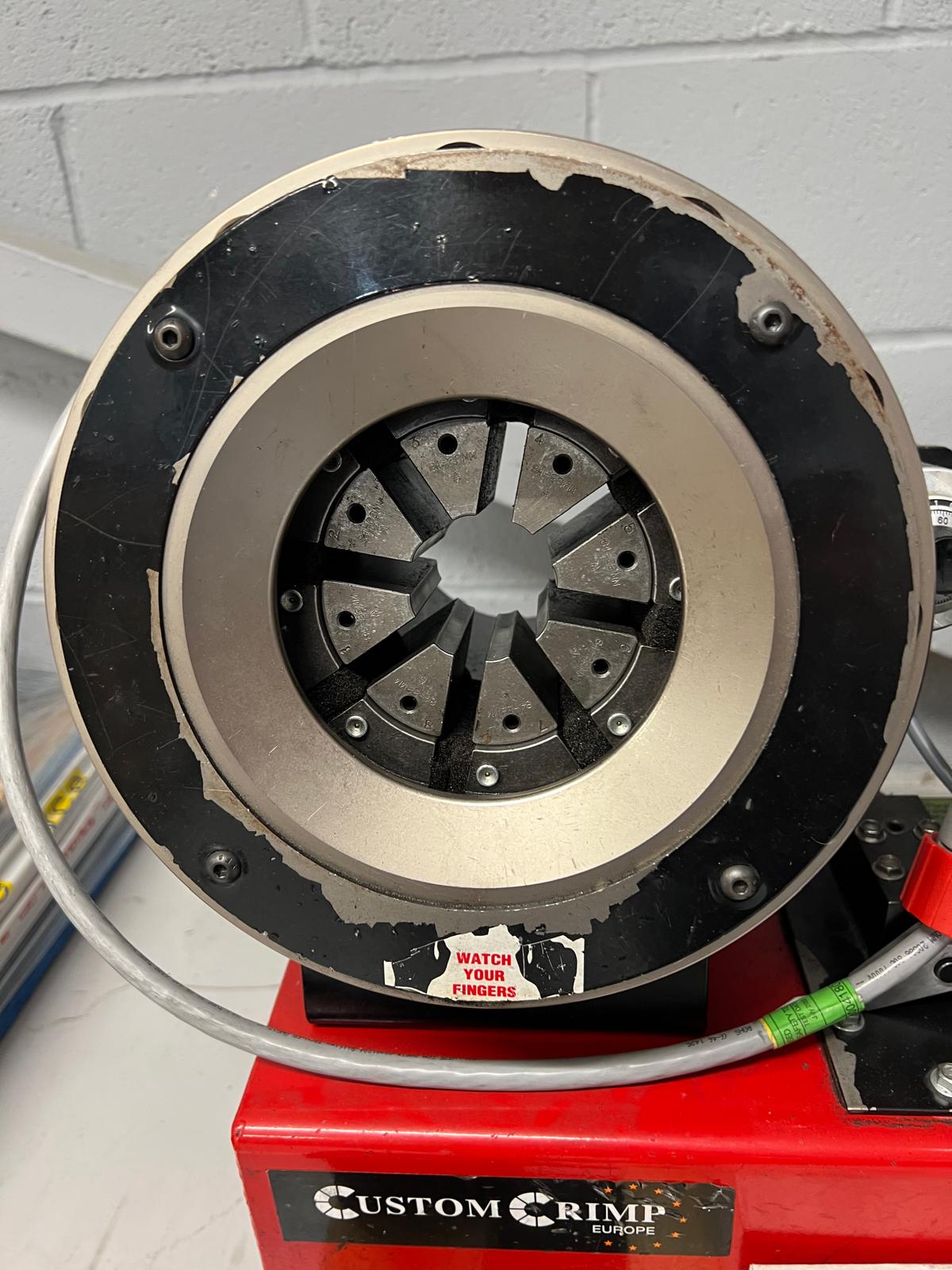 155 Ton EU32MIC Single Phase Hydraulic Hose Crimper Fully Serviced 6 Die Sets Included