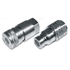 Hydraulic flat face quick release couplings set 1/2 BSP, DN06, ISO 10, 350 Bar rated, 23 L/min