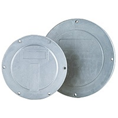 Hydraulic tank inspection covers, 275mm diameter, 6 mounting holes, 9mm mounting hole size