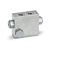 Hydraulic double pilot operated check valves flangeable by screw, VBPDE 1/4 A FLV