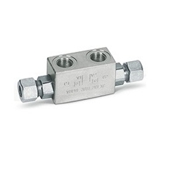 Hydraulic single pilot operated check valve for 12mm pipe mounting, VBPSE 1/4 L 2 CEXC