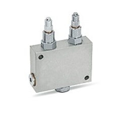 Hydraulic 1 way special block for no-stop plough and sub soilers tiller massello 1 VIA 3/8