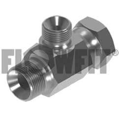 BSP Male x BSP Swivel Femalee x BSP Male Branch Tee-Reducing On Branch, 3/8 x 3/8 x 1/4