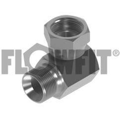 BSP Male Bonded Seal x BSP Swivel Female 90 Compact Elbow, 1/8 x 1/8