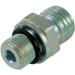 Male Stud Coupling, Light Duty, WD Seal, BSPP. Thread Size 1/8'', OD 6mm