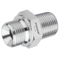 Male x Male Straight Adaptors, BSPP x NPT, Thread Size A 1/8'', Thread Size B 1/8''